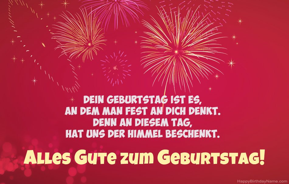 Alles Gute zum Geburtstag, schöne Gedichte