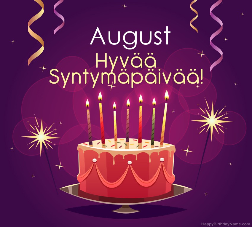 Lasten onnittelut August Syntymäpäivästä