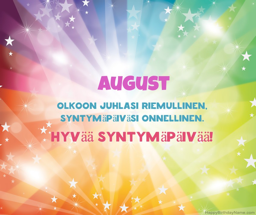 Lataa onnellinen Syntymäpäivä August