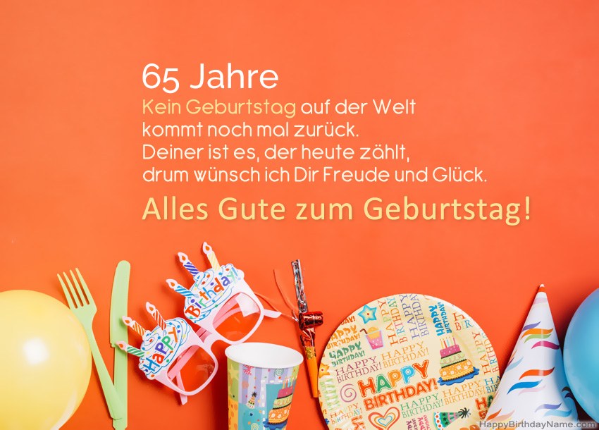 65 Jahre alte Frau Alles Gute zum Geburtstagskarten