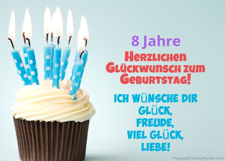 Herzlichen Glückwunsch zum Geburtstag 8 Jahre alter Junge