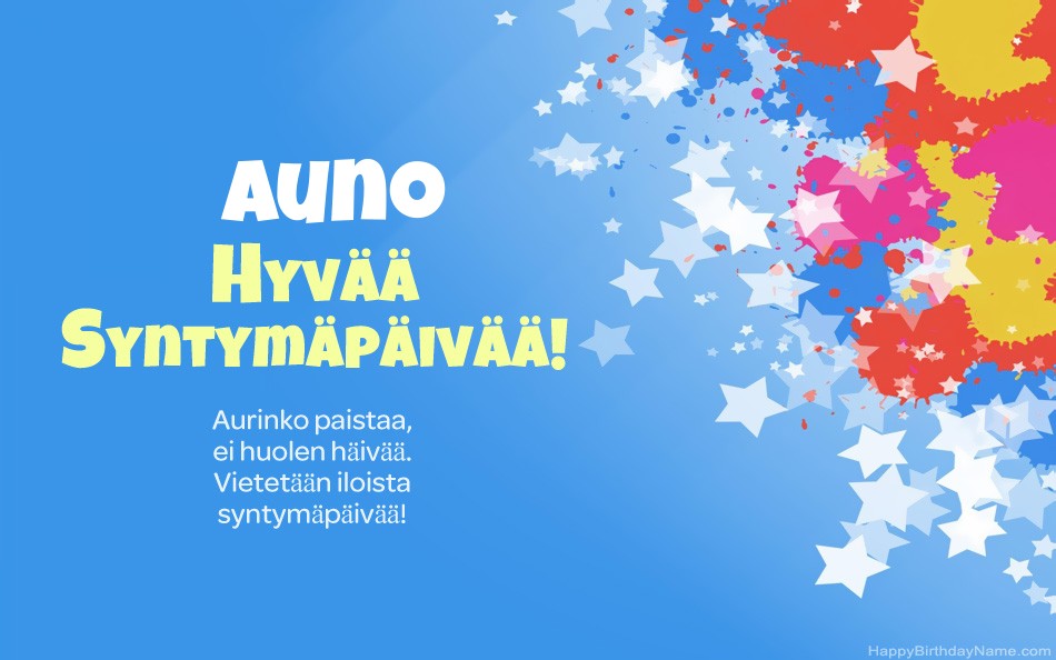 Kauniita kuvia Auno-onnea