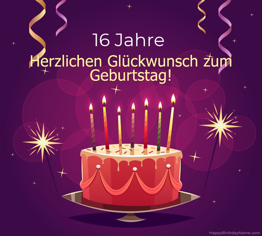 Lustige Grüße für alles Gute zum Geburtstag 16 Jahre alter Typ Bilder