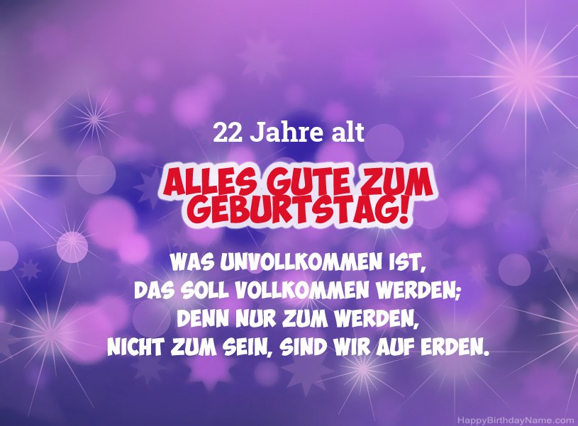 Schöne Bilder für Happy Birthday 22 Jahre alter Typ