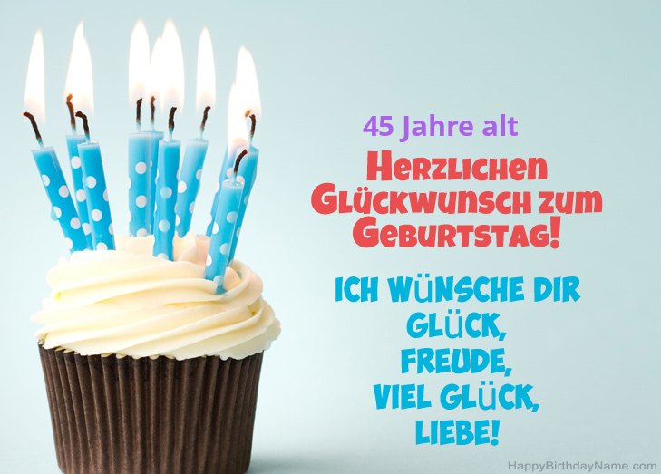 Herzlichen Glückwunsch zum Geburtstag 45 Jahre alter Mann