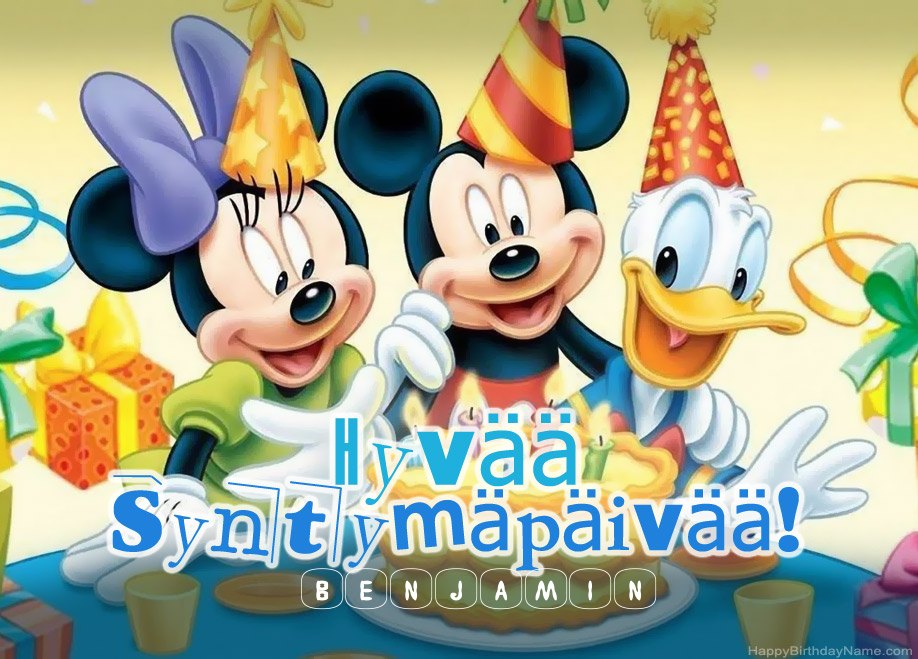 Hauska onnellinen Syntymäpäivä kortti Benjamin