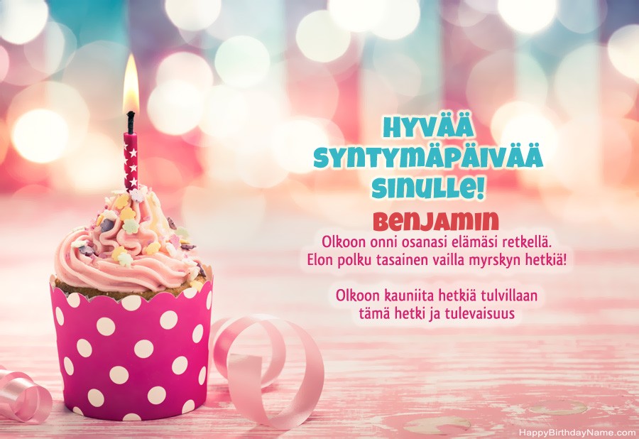 Hyvää Syntymäpäivää Benjamin kuva
