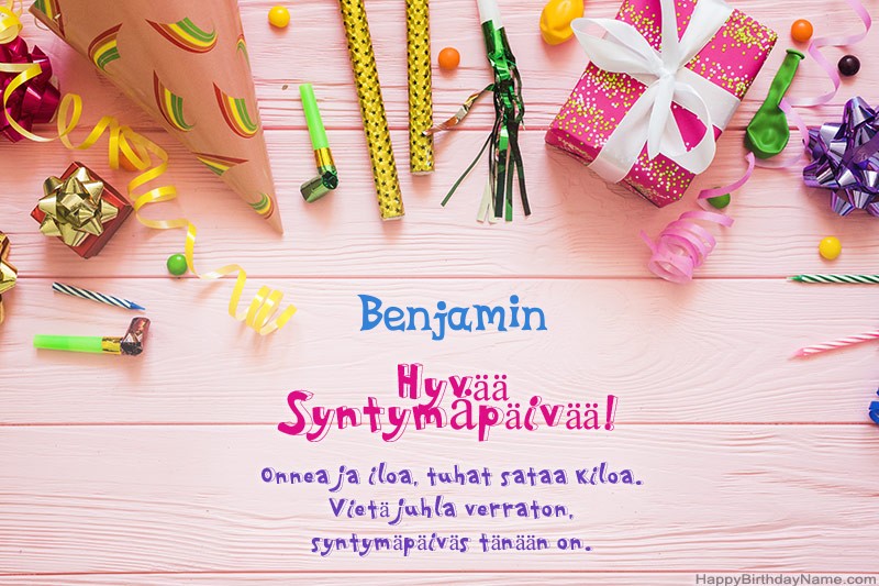 Hyvää Syntymäpäiväkuvaa Benjamin Hyvää Syntymäpäiväkuvaa Benjamin