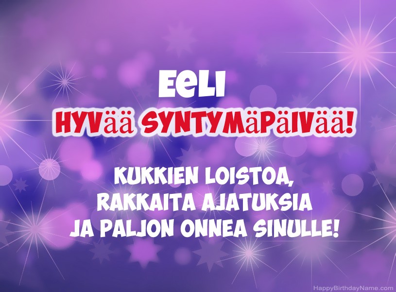 Onnittelut Eeli onnea!