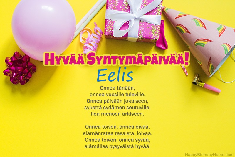 Hyvää Syntymäpäivää Eelis kuvissa Hyvää Syntymäpäivää Eelis kuvissa