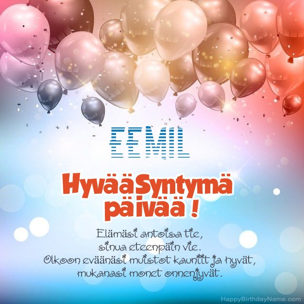 Hauskoja kuvia Hyvää Syntymäpäivää Eemil