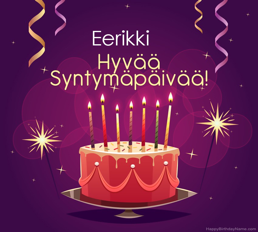 Lasten onnittelut Eerikki Syntymäpäivästä