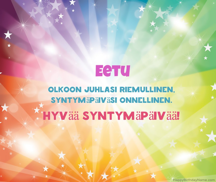 Lataa onnellinen Syntymäpäivä Eetu