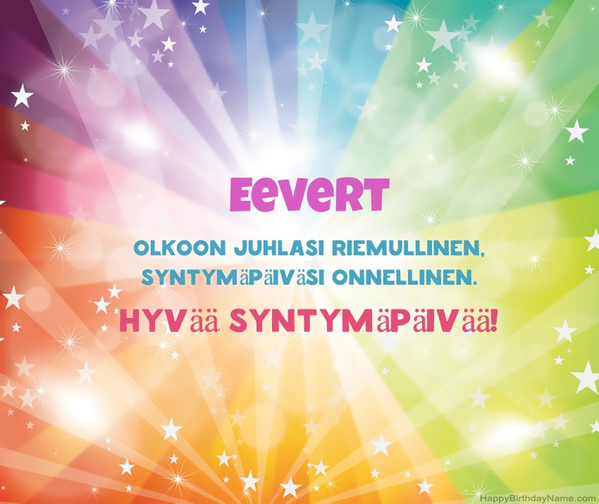 Lataa onnellinen Syntymäpäivä Eevert