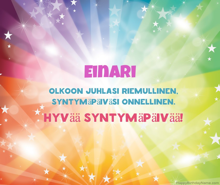 Lataa onnellinen Syntymäpäivä Einari