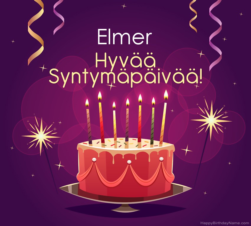 Lasten onnittelut Elmer Syntymäpäivästä