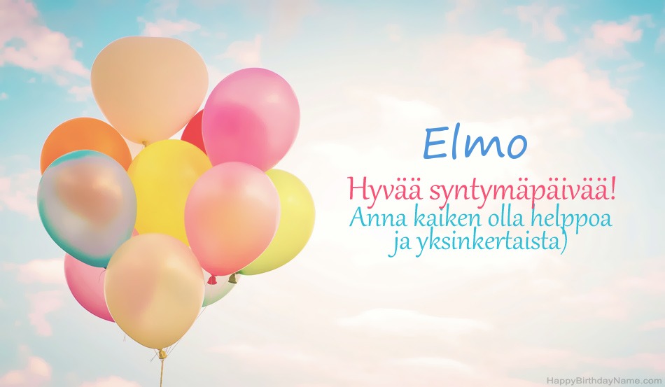 Onnittelut Elmo Syntymäpäivänä