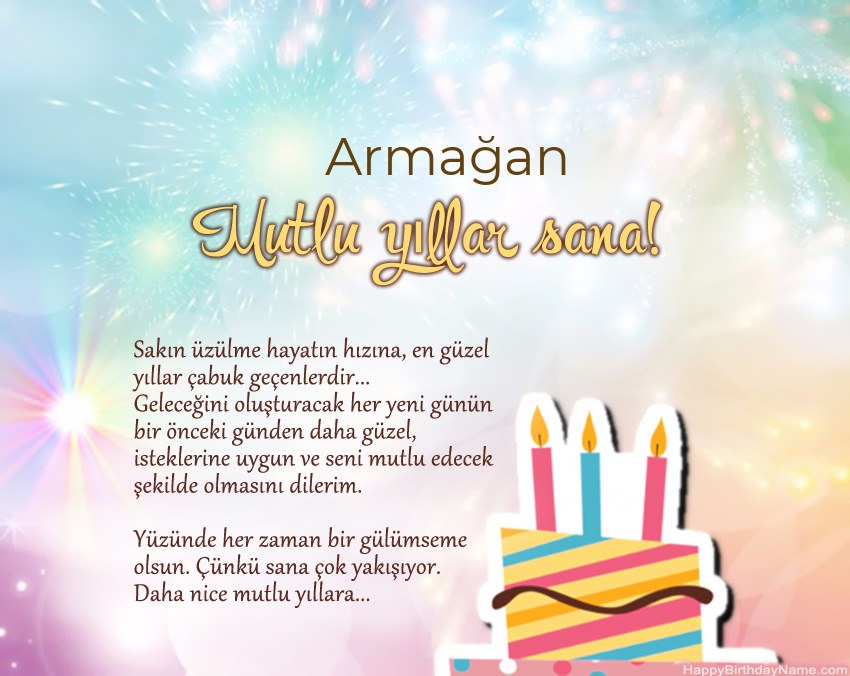 İyi ki doğdun Armağan ayette