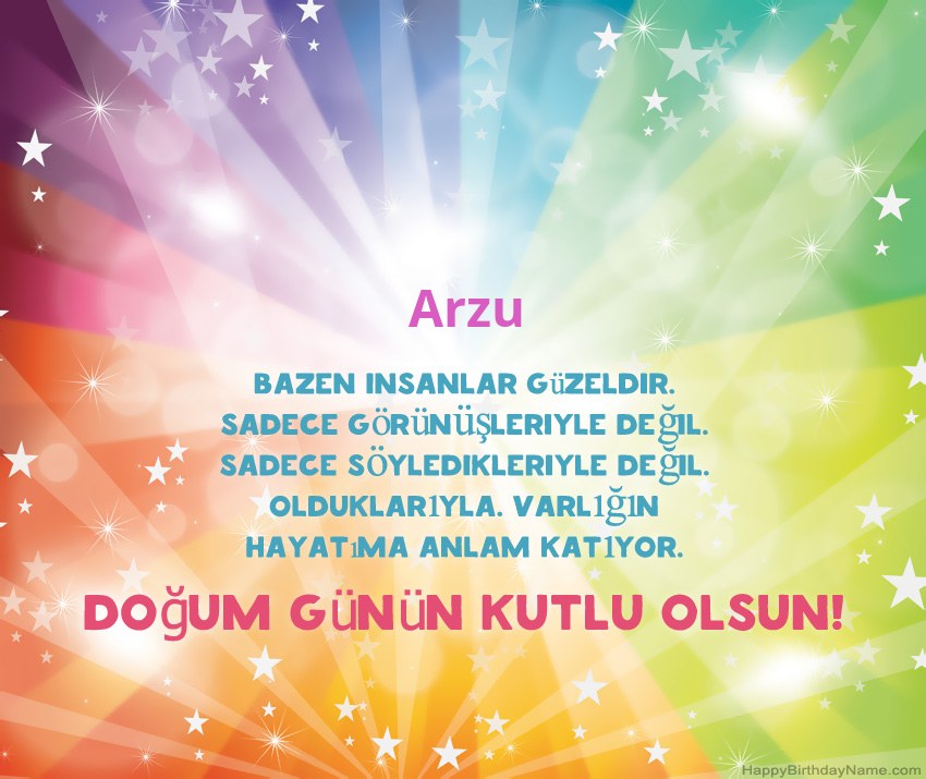 Arzu için Güzel Mutlu Doğum Günü kartları Arzu için Güzel Mutlu Doğum Günü kartları