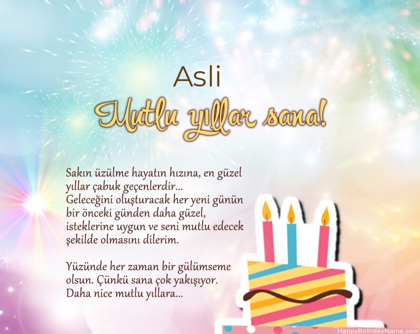 İyi ki doğdun Asli ayette