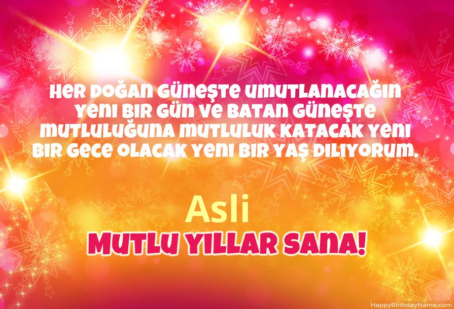 Asli Doğum Günün Kutlu Olsun için tebrik ederim