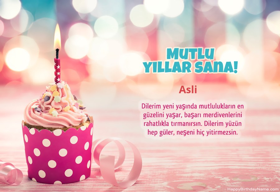 Doğum günün kutlu olsun kartı Asli bedava indir