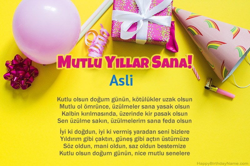 İyi ki doğdun Asli nesir