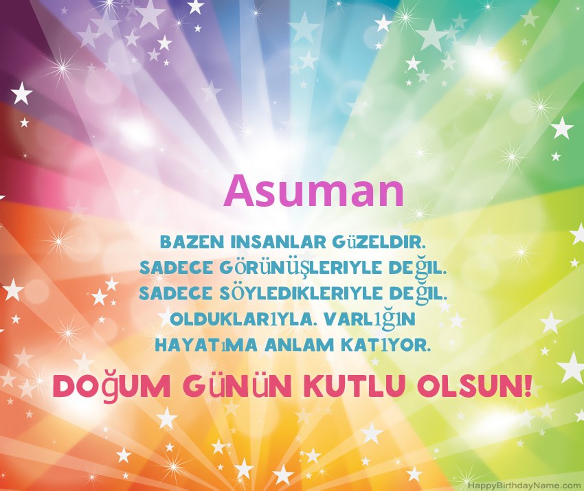 Asuman için Güzel Mutlu Doğum Günü kartları Asuman için Güzel Mutlu Doğum Günü kartları