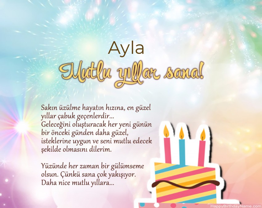 İyi ki doğdun Ayla ayette İyi ki doğdun Ayla ayette