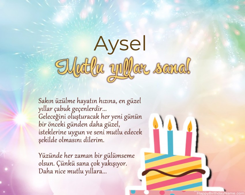 İyi ki doğdun Aysel ayette