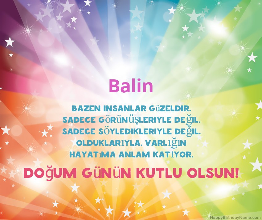 Balin için Güzel Mutlu Doğum Günü kartları Balin için Güzel Mutlu Doğum Günü kartları