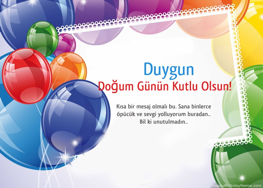 Doğum Günün Kutlu Olsun Duygun!
