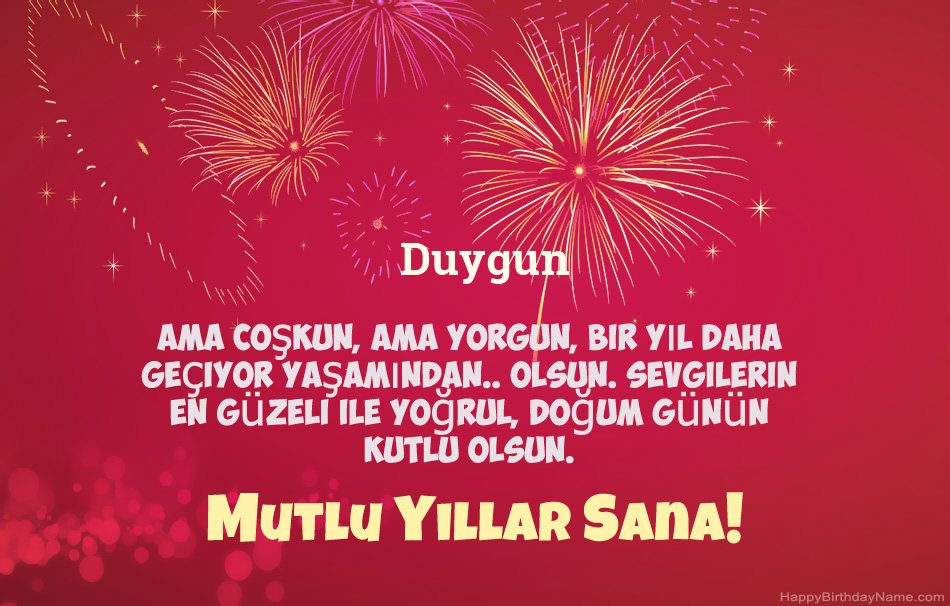 Doğum Günün Kutlu Olsun Duygun, güzel şiirler
