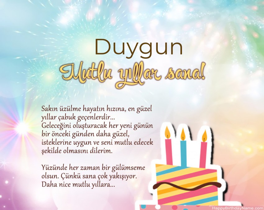 İyi ki doğdun Duygun ayette