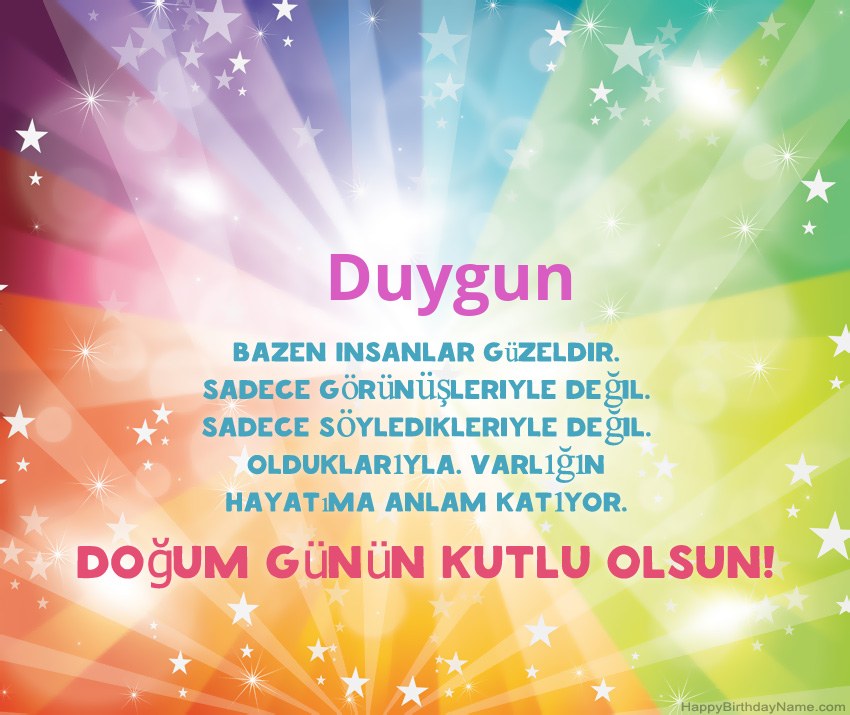 Duygun için Güzel Mutlu Doğum Günü kartları