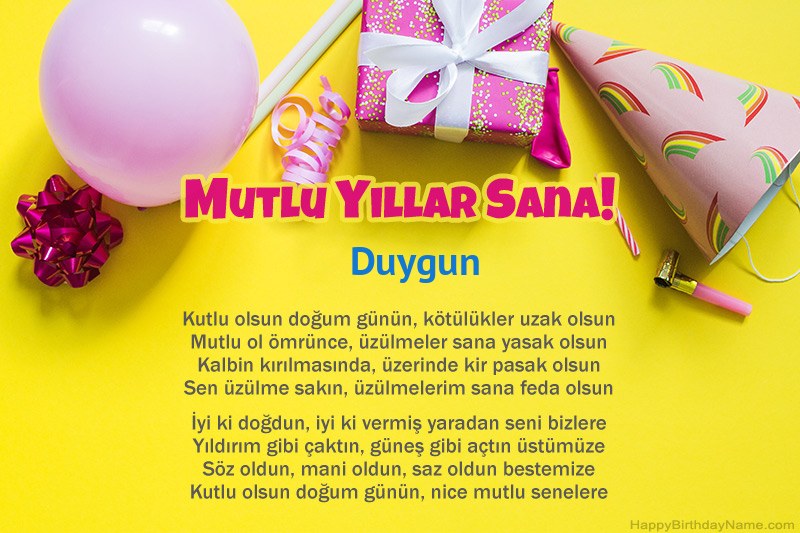 İyi ki doğdun Duygun nesir