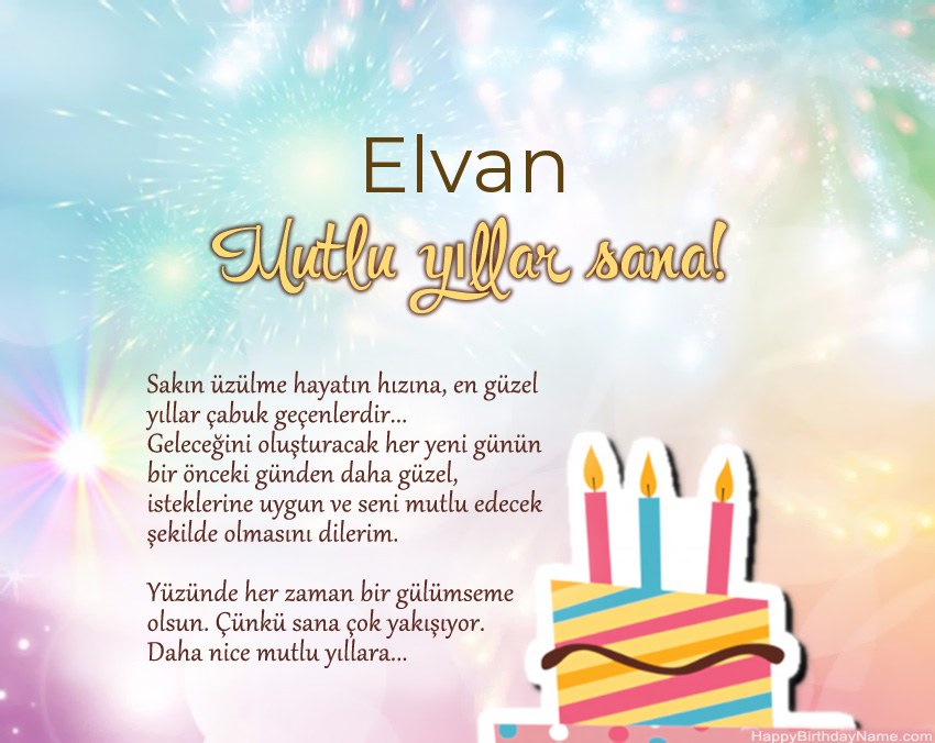 İyi ki doğdun Elvan ayette