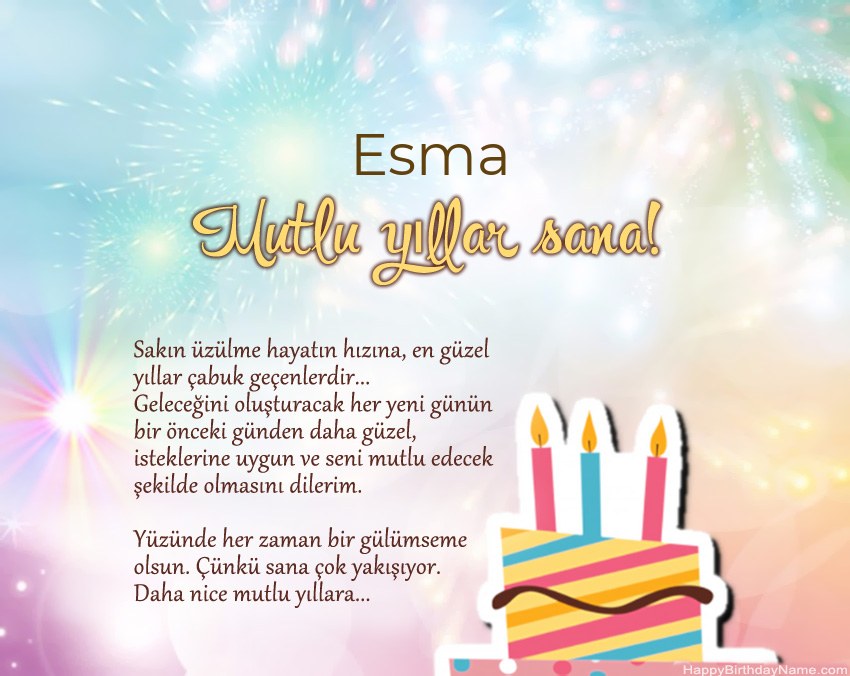 İyi ki doğdun Esma ayette İyi ki doğdun Esma ayette