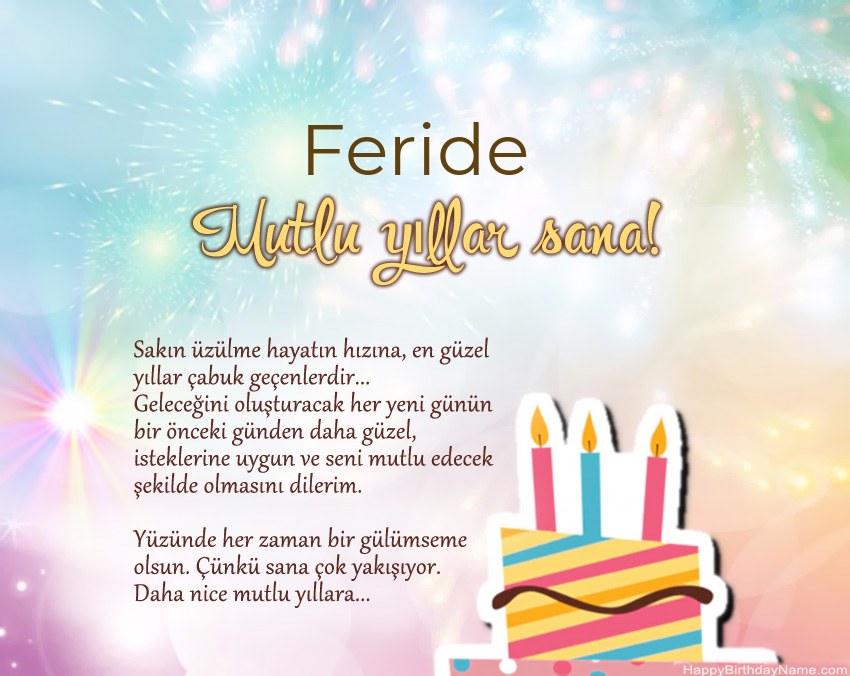 İyi ki doğdun Feride ayette İyi ki doğdun Feride ayette