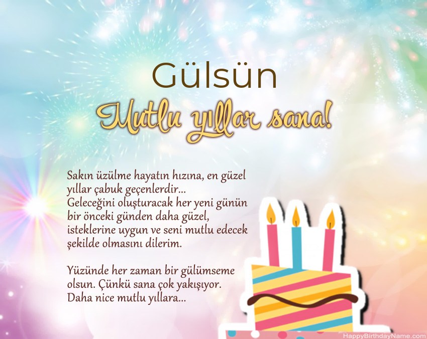 İyi ki doğdun Gülsün ayette