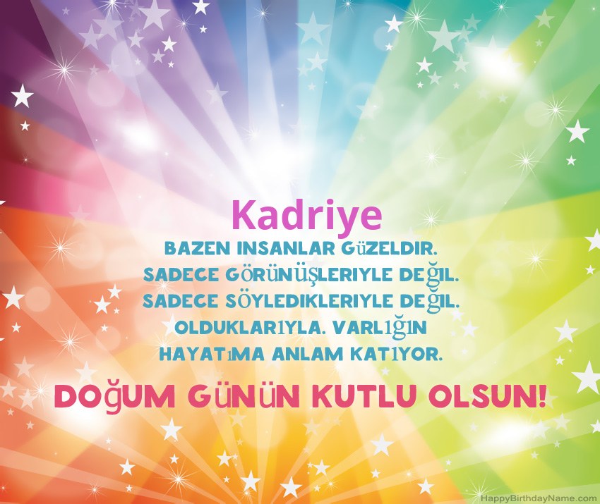 Kadriye için Güzel Mutlu Doğum Günü kartları Kadriye için Güzel Mutlu Doğum Günü kartları