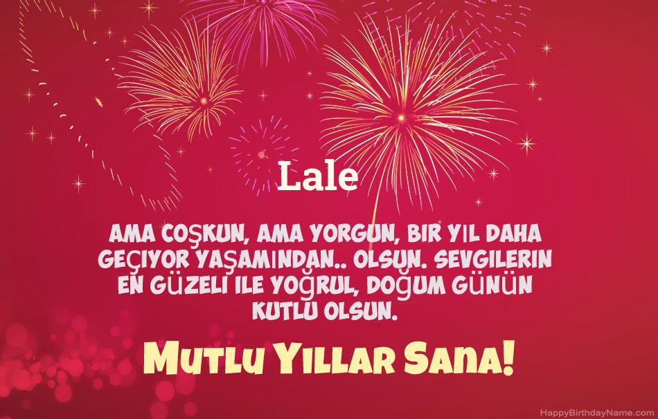 Doğum Günün Kutlu Olsun Lale, güzel şiirler