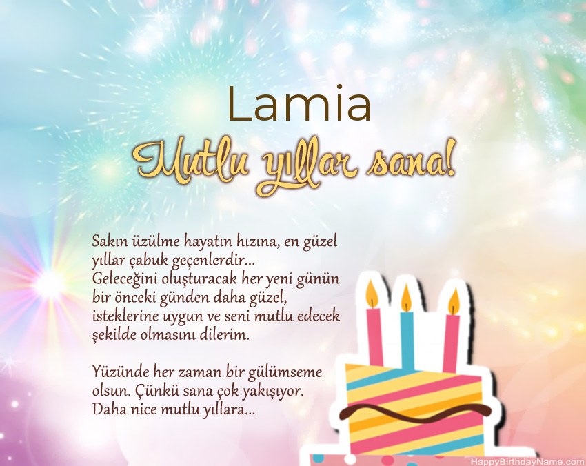 İyi ki doğdun Lamia ayette