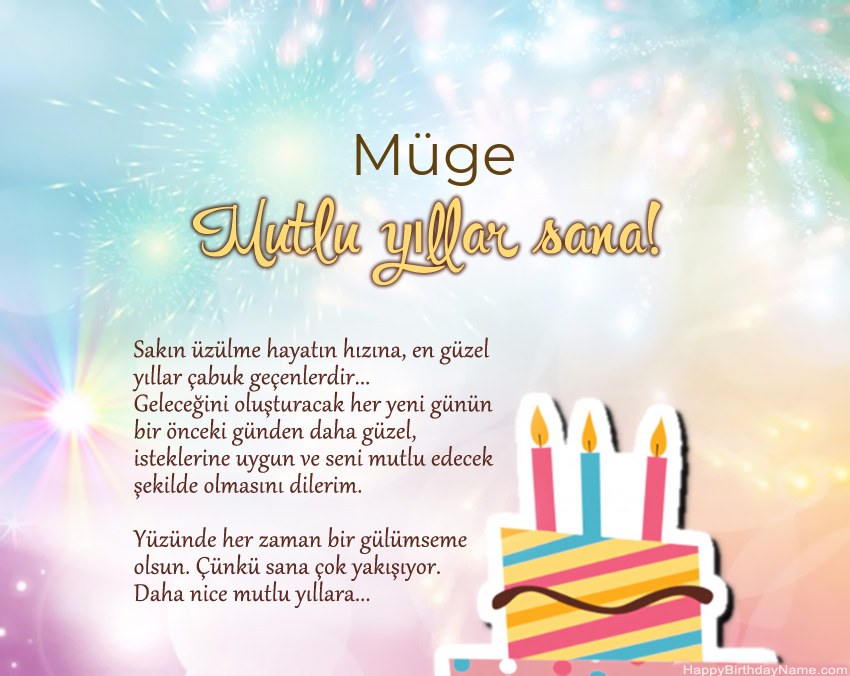 İyi ki doğdun Müge ayette