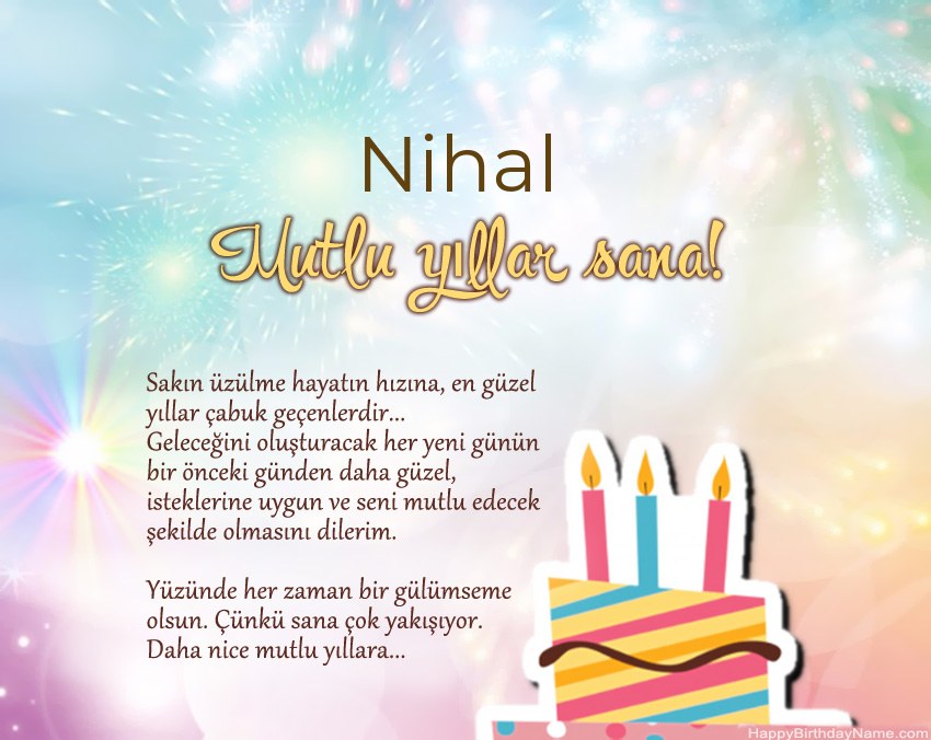 İyi ki doğdun Nihal ayette İyi ki doğdun Nihal ayette