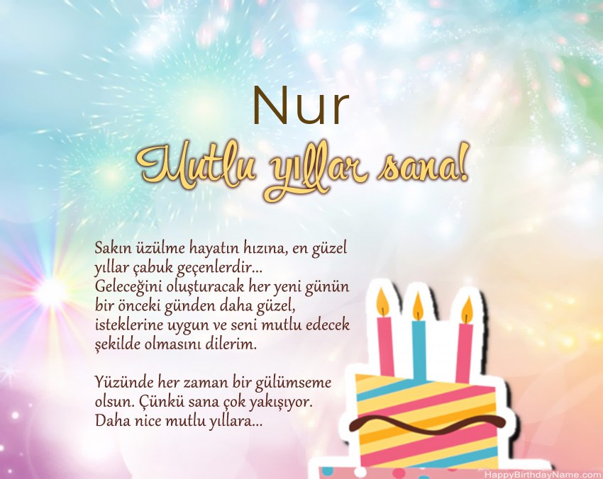 İyi ki doğdun Nur ayette İyi ki doğdun Nur ayette