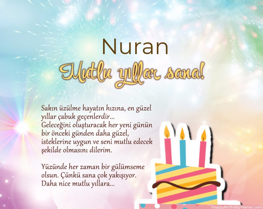 İyi ki doğdun Nuran ayette