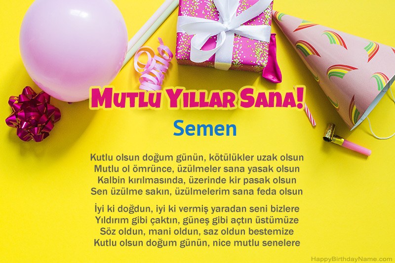 İyi ki doğdun Semen nesir