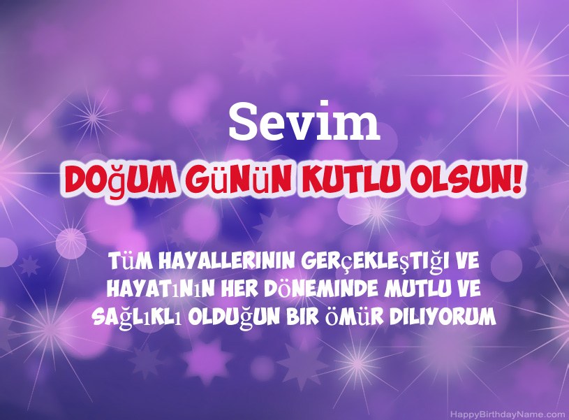 Sevim Doğum Günün Kutlu Olsun için güzel resimler