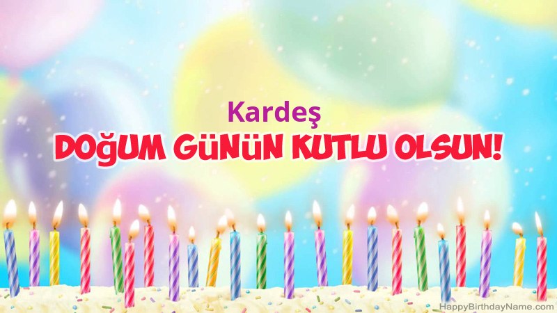Funny Happy Birthday kartları Kardeş